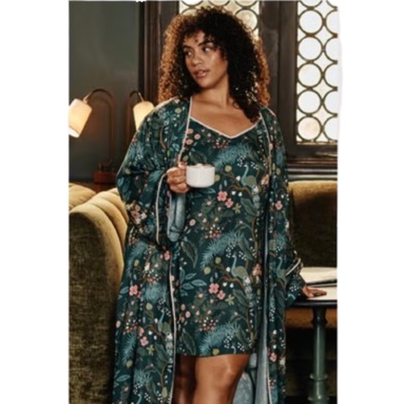 Rifle Paper Co. x Summersalt Emerald Peacock Cloud 9 Cami Slip Dress - Picture 5 of 6